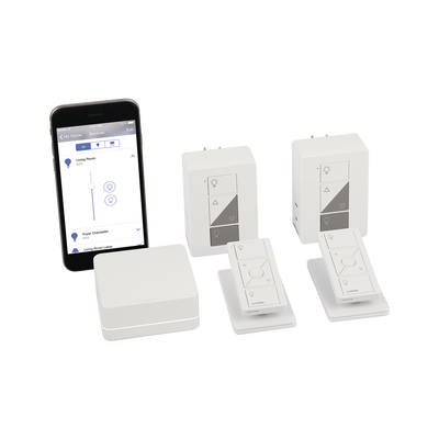 (Caseta Wireless) Control de iluminación  Kit Hub Controlador  Atenuadores  Controles Remotos y Bases de Mesa