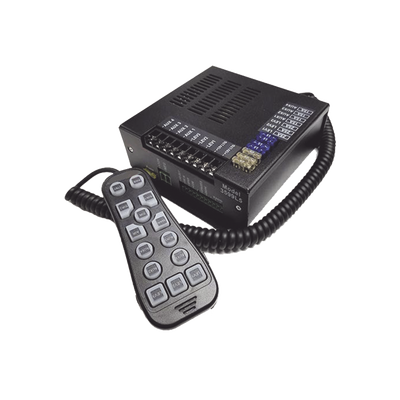 Sirena Vehicular H2 Covert ™ de 200W de Potencia  Con Controlador Unimando de 14 Botones Para Control de Tonos  7 Salidas Auxiliares y Micrófono