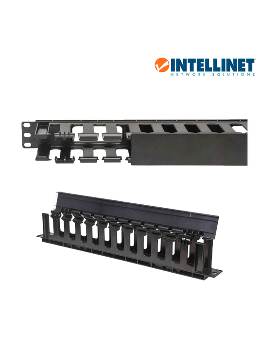 INTELLINET 714679 - Organizador Horizontal /19" / 1U / Plástico / 8cm