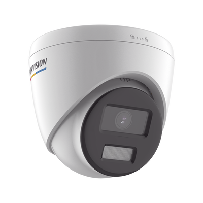 Turret IP 4 Megapixel / ACUSENSE Lite (Detección de Movimiento en Humanos y Vehículos)  / Lente 2.8 mm / Luz Blanca 30 mts / Imagen a Color 24/7 / Exterior IP67 /  WDR 120 dB / PoE / ONVIF