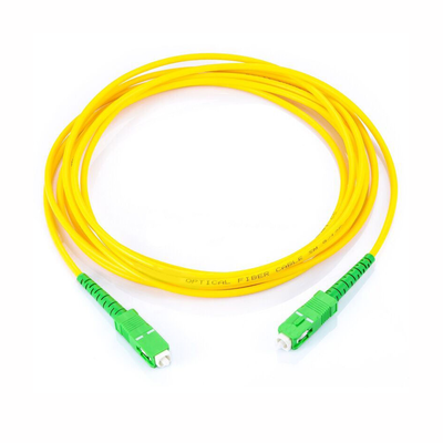 Jumper de Fibra Óptica Monomodo SC/APC SC/APC Simplex  color amarillo  2 metros  2mm