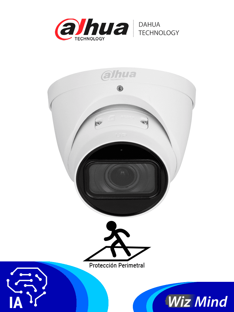 DAHUA DH-IPC-HDW5541TP-ZE-27135-S3 Cámara Domo de 5 MP/ WizMind/ Eyeball/ Lente Motorizado de 2.7 a 13.5 mm/ Ir de 40 m/ H.265+/ Inteligencia Artificial/ Metadatos/ Detección de Rostros/ ePoE/ SMD 3.0/ IP67/ Ranura para MicroSD/ Acupik