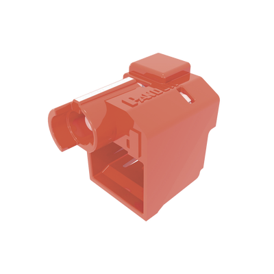 Kit de 10 Dispositivos Para Impedir Desconexión de Plug RJ45  Color Rojo  Incluye Herramienta para Instalar/Retirar