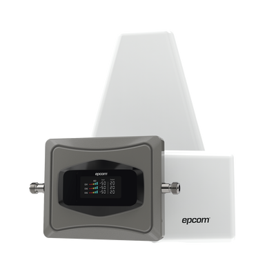 Kit Amplificador de Señal Celular 4G / Mejora las llamadas convencionales y VoLTE / Soporta los datos de las tecnologías 2G  3G y 4G de TELCEL  AT&T y MOVISTAR / Cubre hasta 600 m2.