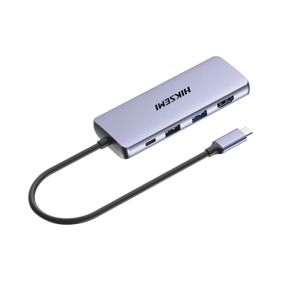 Hub (Adaptador) USB - C / 8 en 1 / 1 Salida HDMI (4K) / 1 Salida USB 2.0 / 3 Salidas USB 3.0 / 1 Salida SD (Memoria SD) / 1 Salida TF (Micro SD) / 1 Entrada USB - C (Carga Rapida / 100 Watts)