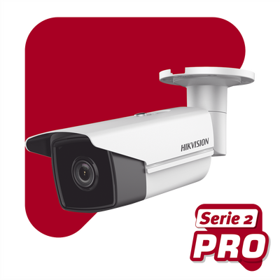 Bala IP 8 Megapixel / Serie PRO / 50 mts IR EXIR / Exterior IP67 / WDR / PoE / Lente 4 mm