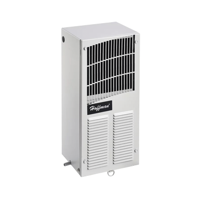 Aire Acondicionado Compacto Para Exterior  Uso en Gabinetes de Telecomunicaciones de Grado Industrial  Frío T15  800 BTU  115 Vca  de Acero  Color Gris