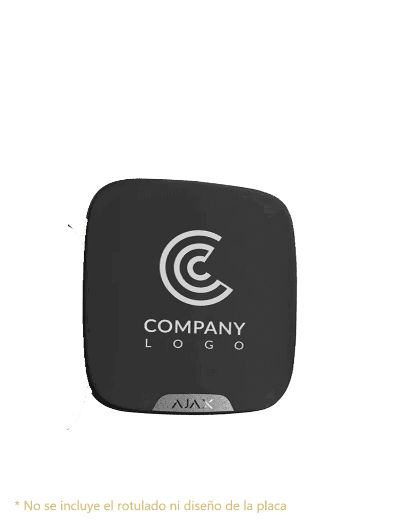 Ajax Brandplate  B -  1 PZ de Placa Frontal Personalizable para Sirena StreetSiren DoubleDeck. Color Negro