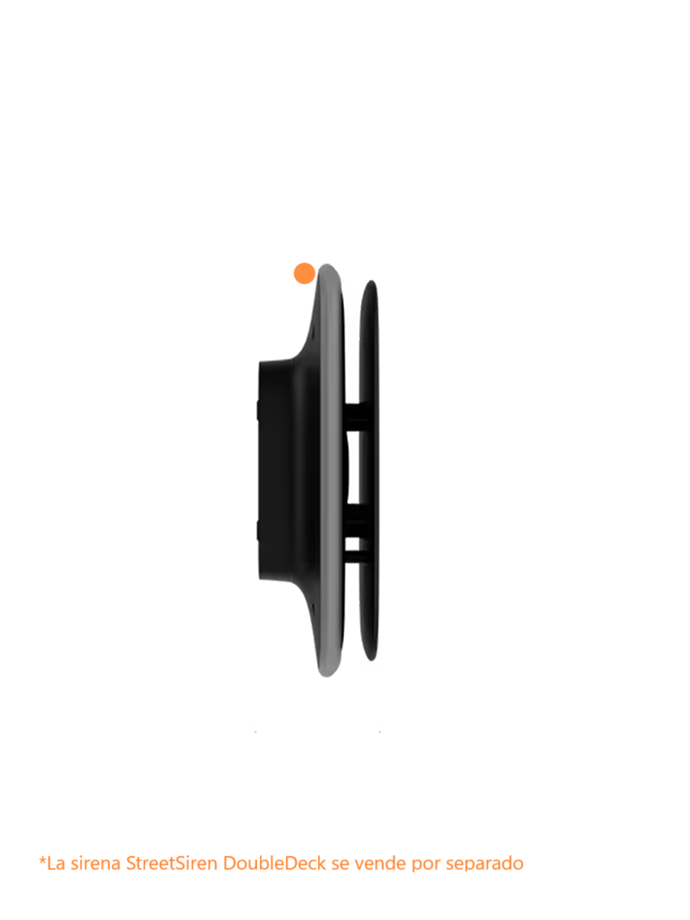 Ajax Brandplate  B -  1 PZ de Placa Frontal Personalizable para Sirena StreetSiren DoubleDeck. Color Negro
