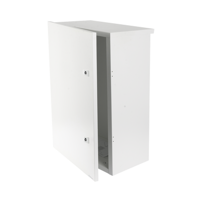 Gabinete para instalación de 2 Baterías PL110D12  Fabricado en Lámina Galvanizada  Accesorios para piso o poste (No incluidos)
