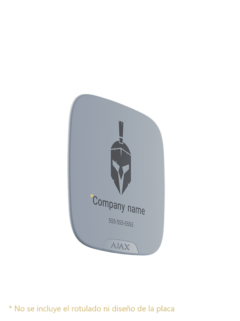 Ajax Brandplate  -  1 PZ de Placa Frontal Personalizable para Sirena StreetSiren DoubleDeck. Color Blanco