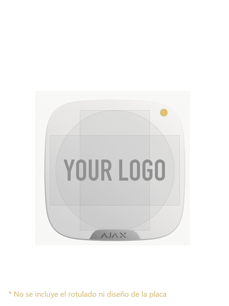 Ajax Brandplate  B -  1 PZ de Placa Frontal Personalizable para Sirena StreetSiren DoubleDeck. Color Negro