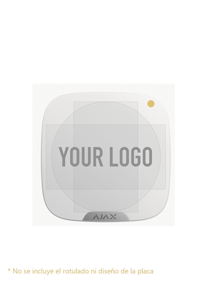 Ajax Brandplate  B -  1 PZ de Placa Frontal Personalizable para Sirena StreetSiren DoubleDeck. Color Negro