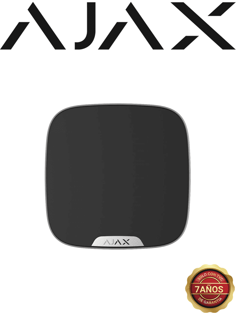 Ajax Brandplate  B -  1 PZ de Placa Frontal Personalizable para Sirena StreetSiren DoubleDeck. Color Negro