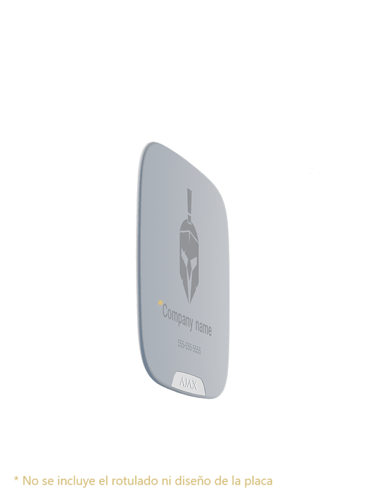 Ajax Brandplate  B -  1 PZ de Placa Frontal Personalizable para Sirena StreetSiren DoubleDeck. Color Negro