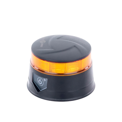 Baliza LED Recargable  Compacta y Discreta  Color Ámbar  Con Montaje Magnético y de Succión
