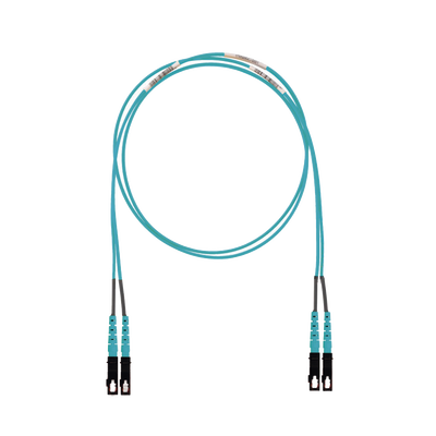 Jumper de Fibra Optica Multimodo 50/125 OM3  SC-SC Duplex  LSZH (Cero Halógenos)  Color Aqua  2 Metros