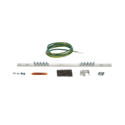Kit de Puesta a Tierra con Jumper 6 AWG RGREJ696Y y Barra de Conexiones de 20 Orificios RGRB19U  para Rack de 19in