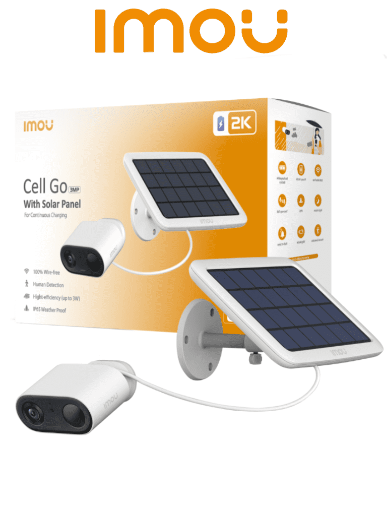 IMOU CELLGOKit (Imou-KIT/IPC-B32N/FSP12)  - Kit de Cámara Wifi Cell Go con Batería de 3 Megapíxeles/ Panel Solar Incluido/ 2.8mm con 98 Grados de Apertura/ Audio 2 vías/ Memoria de 4GB Interna /  PIR Integrado/ #LoNuevo