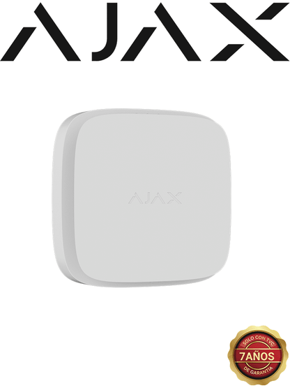 AJAX FireProtect 2 RB (Heat/Smoke/CO) - Detector inalámbrico de incendio con sensores de Calor  Humo y Monóxido de Carbono (CO). Color Blanco