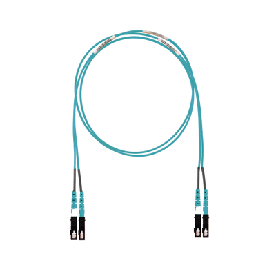 Jumper de Fibra Optica Multimodo 50/125 OM3  SC-SC Duplex  LSZH (Cero Halógenos)  Color Aqua  8 Metros