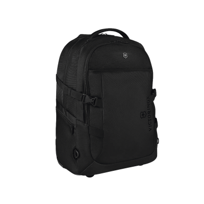 Mochila VX Sport EVO con Ruedas  Mango Telescópico y Correas al Hombro. Fabricada en Poliéster Negro repelente al Agua. Backpack on Wheels.
