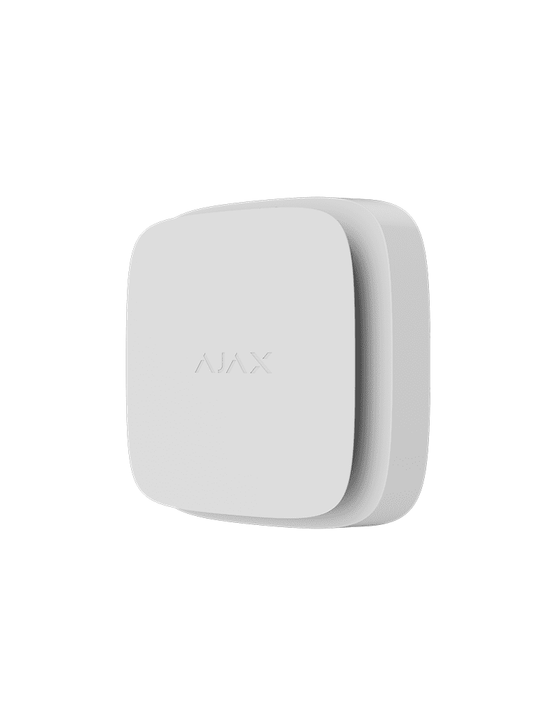 AJAX FireProtect 2 RB (Heat/Smoke/CO) - Detector inalámbrico de incendio con sensores de Calor  Humo y Monóxido de Carbono (CO). Color Blanco