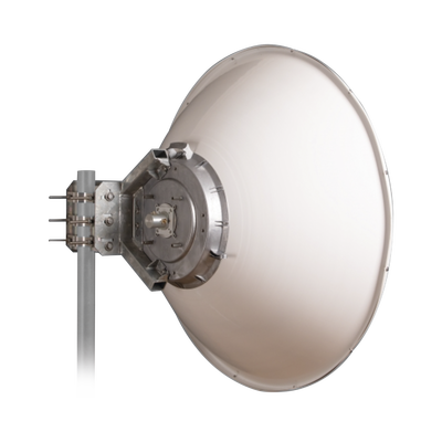 Antena Direccional de Alto Rendimiento / 35.5 ± 1 dBi  / 4 ft / 5.9-7.125 GHz / Conectores RP-SMA / Alto Aislamiento al Ruido / Fácil Montaje y herraje de acero inoxidable /  Radomo Incluido