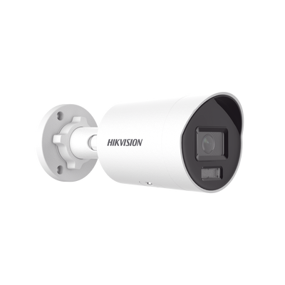 [Dual Light + ColorVu] Bala IP 8 Megapixel (4K) / Lente 2.8 mm / 40 mts IR + 40 mts Luz Blanca /  Microfono Integrado / Exterior IP67 /   WDR 130 dB / ACUSENSE (Filtro de Falsas Alarmas) / Captura Facial / PoE / Metal / ACUSEARCH