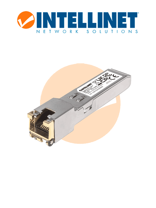INTELLINET 523882 - Módulo Transceptor SFP Gigabit RJ45 de Cobre Puerto 1000Base-T (RJ45)  100 m (328 ft.)