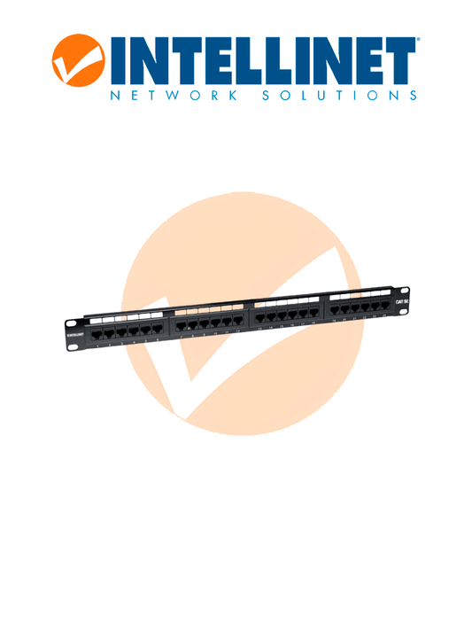 INTELLINET 513555 - Panel de Parcheo Cat5e 24 puertos  UTP  1UR