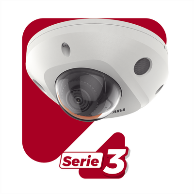 Mini Domo IP 6 Megapixel / Lente 2.8 mm / 30mts IR EXIR / Micrófono Integrado / Exterior IP67 / IK08 / PoE / DARKFIGHTER / Alarmas y Audio I/O / ONVIF / Micro SD / 4 Analíticos: AcuSense  Deteccion Facial  Conteo de Personas por Cruce y Zona