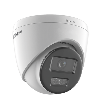 [Dual Light] Turret IP 2 Megapixel / Lente 2.8 mm / 30 mts IR + 30 mts Luz Blanca / Micrófono Integrado / ACUSENSE Lite / Exterior IP67 / H.265 / PoE / ONVIF