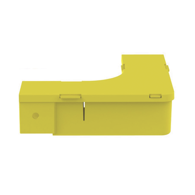 Ángulo Recto a 90º Horizontal con Tapa  Para Canaletas FiberRunner™ 2X2  Color Amarillo