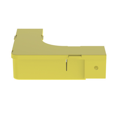 Ángulo Recto a 90º Horizontal con Tapa  Para Canaletas FiberRunner™ 2X2  Color Amarillo