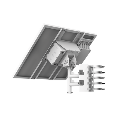 Kit Solar de alimentación / Panel Solar / Batería de Respaldo de Litio 360 Wh / 2 Salidas de 12 Vcd / Accesorios de Instalación / Uso en Exterior IP66
