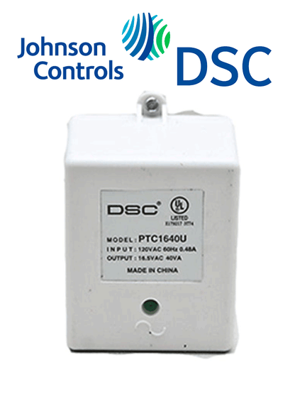 DSC PTC1640U - Transformador 16VCA / 40VA   Fusible Interno para paneles y módulos de NEO  Power Series y Maxsys