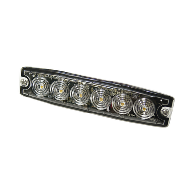 Luz Auxiliar de 6 LED  ámbar  SAE Clase I  lente transparente