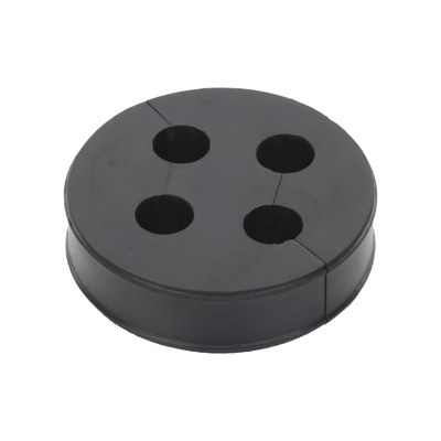 Inserto de Caucho de 4" Con Cuatro Orificios para Cable de 3/8 in