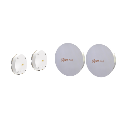 Kit de 2 radios B11 con 2 antenas NP11  En frecuencia de 11 GHz   incluye inyector POE  cable de alimentación  distancia de hasta el momento 80 km  sin interferencia e inmune al ruido.