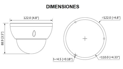 DAHUA HDBW2501R-Z-DP- Camara Domo de 5 Megapixeles / Lente Motorizado de 2.7 a 13.5/ STARLIGHT 0.005 Lux/ WDR Real 120 dB/ IR de 30 Mts/ 1 Entrada de Audio/ IP67/ IK10/ 12VCD/24VAC/ #SeriePro  #MP