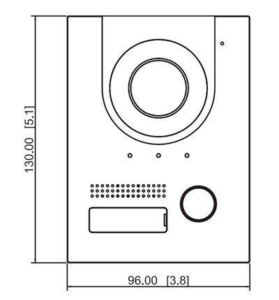 DAHUA VTO2202FP-S2 - Frente de calle para videoportero IP/ Metálico/ Cámara de 2 MP con 160° de apertura/ IK07/ Exterior IP65/ Visión nocturna/ PoE/ Indicador de voz/ Apertura de chapa/ Solo alimentación PoE/ #XCDAHUA #MCI2Q125