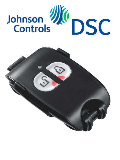 DSC PG9949 - Llavero de 2 botones programables Inalámbrico  Power G con botón de pánico compatible con NEO  PRO  Qolsys e IoTega