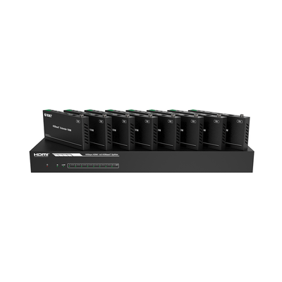 Splitter mas Extensor de Video | 1x8 | ProAV | HDBaseT™ | 120m en 4K@60Hz | 150m en 1080p@60Hz | Cat6/6a/7 | Gestión Avanzada EDID | Control IR y RS232 | PoC | Salida de Audio