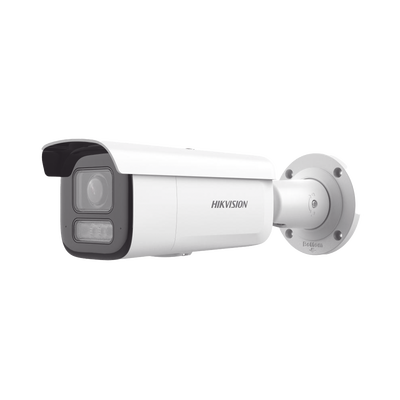 [Dual Light + 2 Micrófonos Integrados] Bala IP 2 Megapixel / Lente Mot. 2.8 a 12 mm / 60 mts Luz Blanca + 60 mts IR / ACUSENSE / Exterior IP67 / IK10 / WDR 120 dB / PoE+ / ONVIF / Alarmas I/O / Micro SD / Metal / ACUSEARCH
