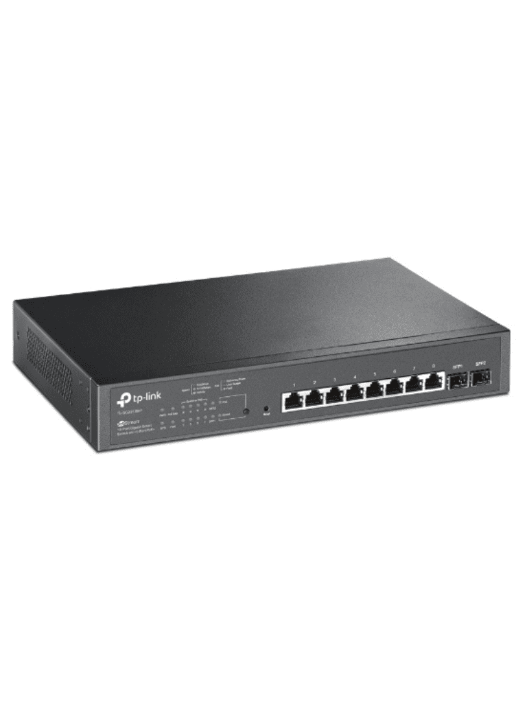 TP-LINK SG2210MP - Switch PoE JetStream SDN Administrable 8 puertos 10/100/1000 Mbps + 2 puertos SFP  8 puertos PoE  150W  administración centralizada OMADA SDN