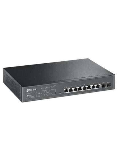 TP-LINK SG2210MP - Switch PoE JetStream SDN Administrable 8 puertos 10/100/1000 Mbps + 2 puertos SFP  8 puertos PoE  150W  administración centralizada OMADA SDN