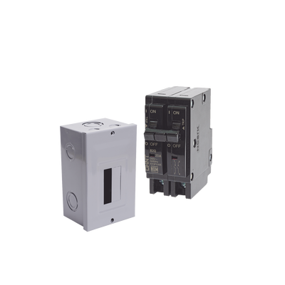 Kit Centro de Carga para sobreponer con 1 Interruptor Térmico de 2 Polos  30Amp 120/240Vca 10kA.