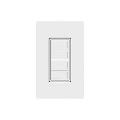 (RadioRa3) Botonera Sunnata Blanco 3 escenas y 2 botones subir/bajar para Radio RA3  programe escenas diferentes en cada botón.