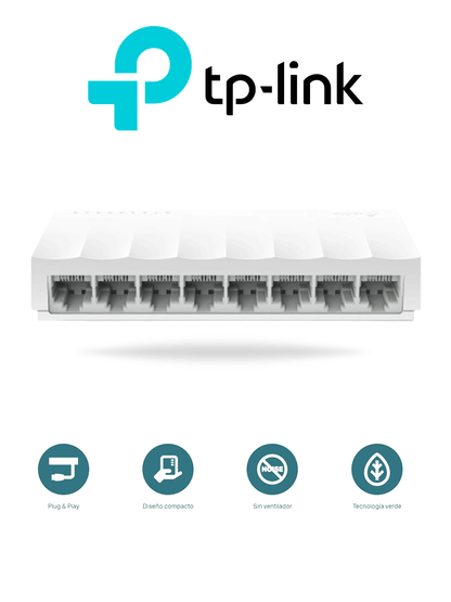 TP-LINK LS1008 - Switch para escritorio 8 puertos 10/100Mbps.